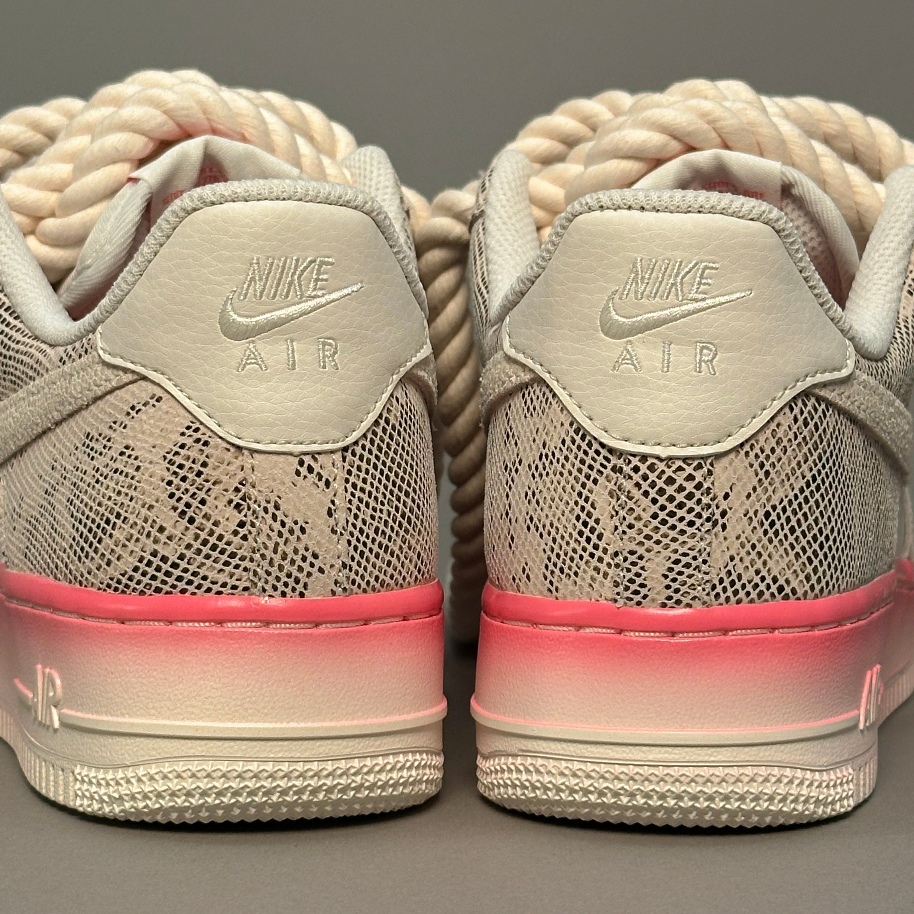 Nike Air Force 1 Snake Rose "Rope Laces" V2