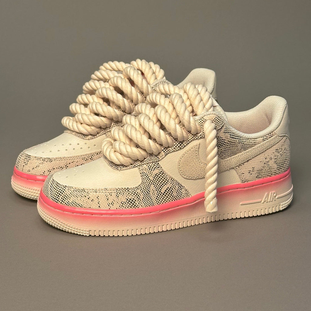 Nike Air Force 1 Snake Rose "Rope Laces" V1