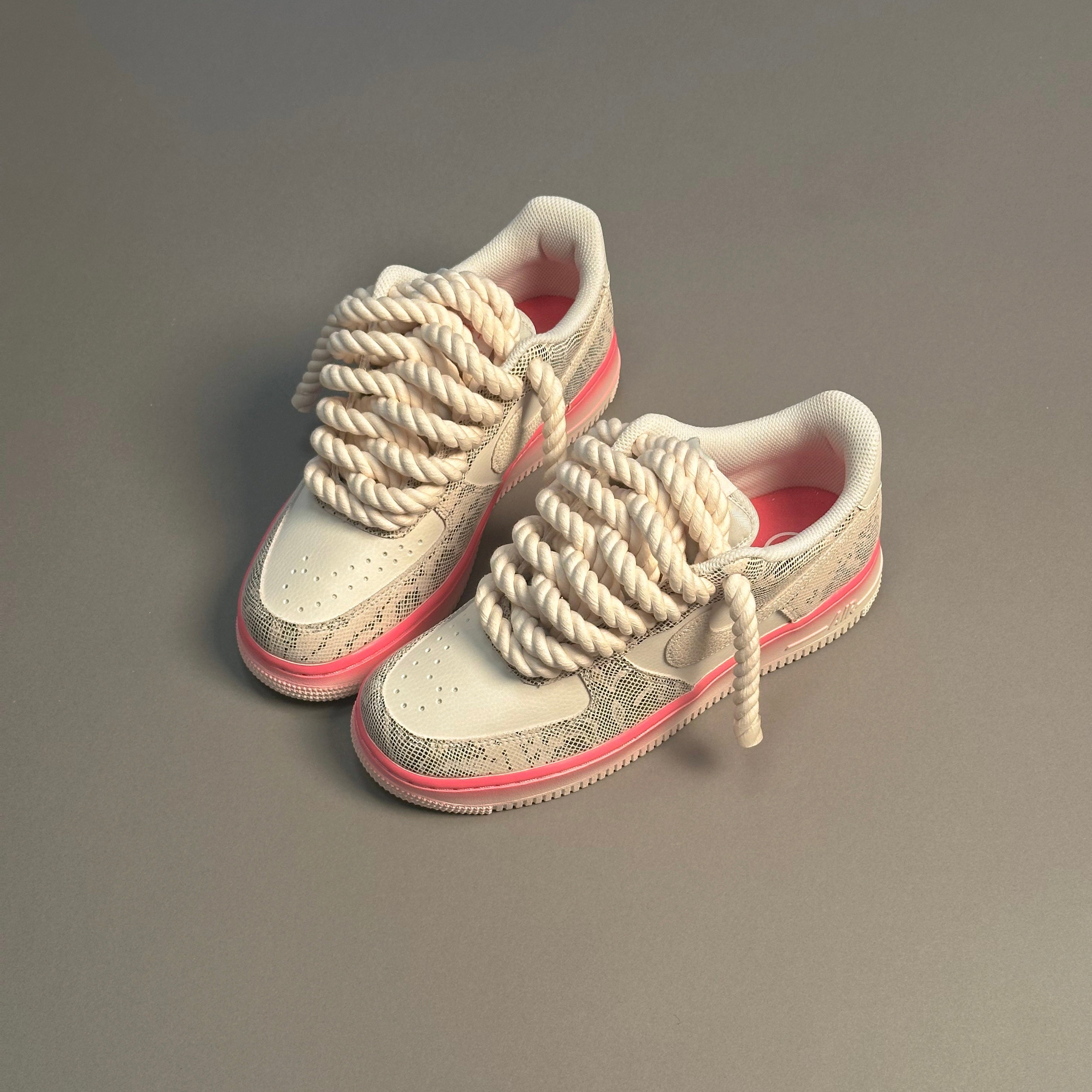 Nike Air Force 1 Snake Rose "Rope Laces" V1