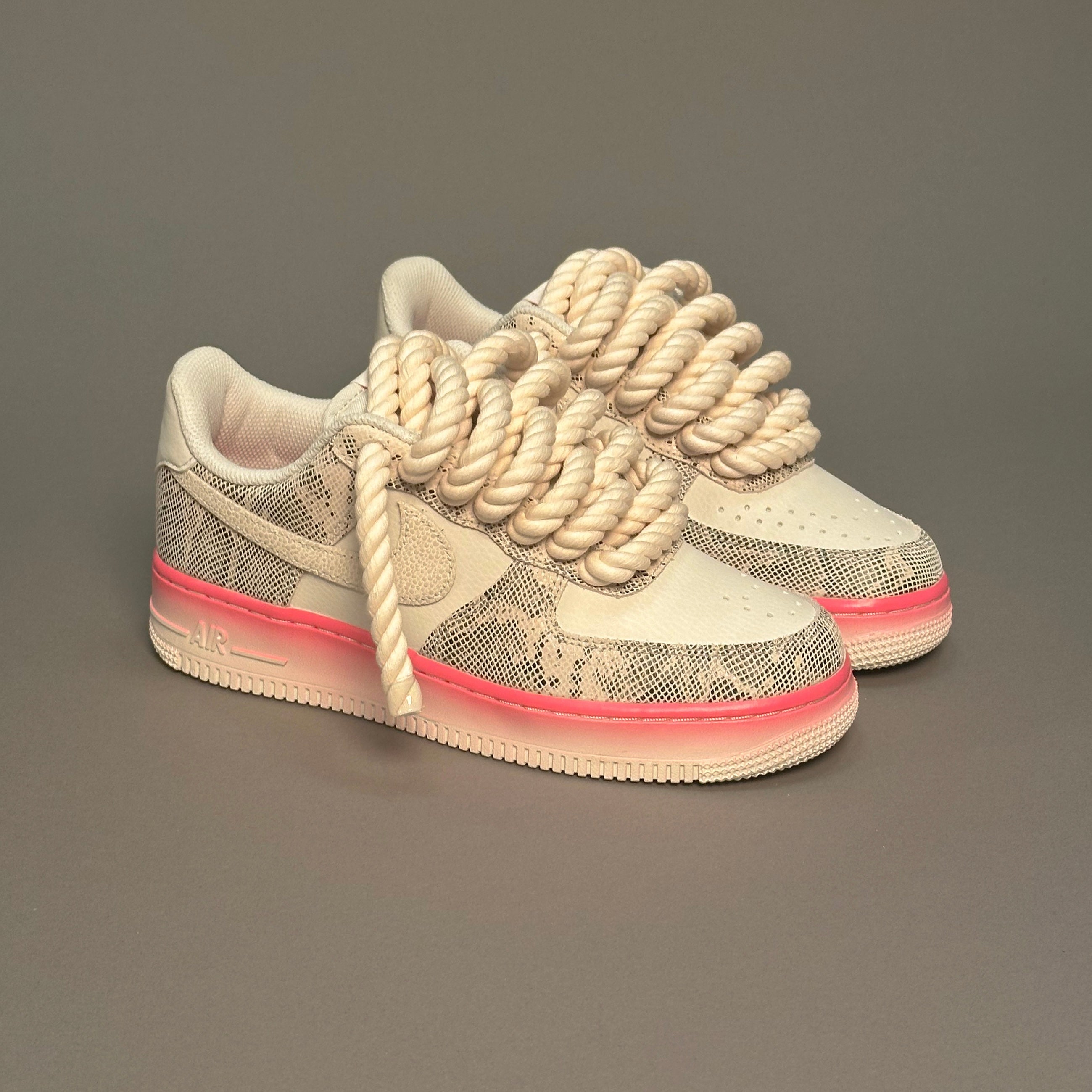 Nike Air Force 1 Snake Rose "Rope Laces" V1