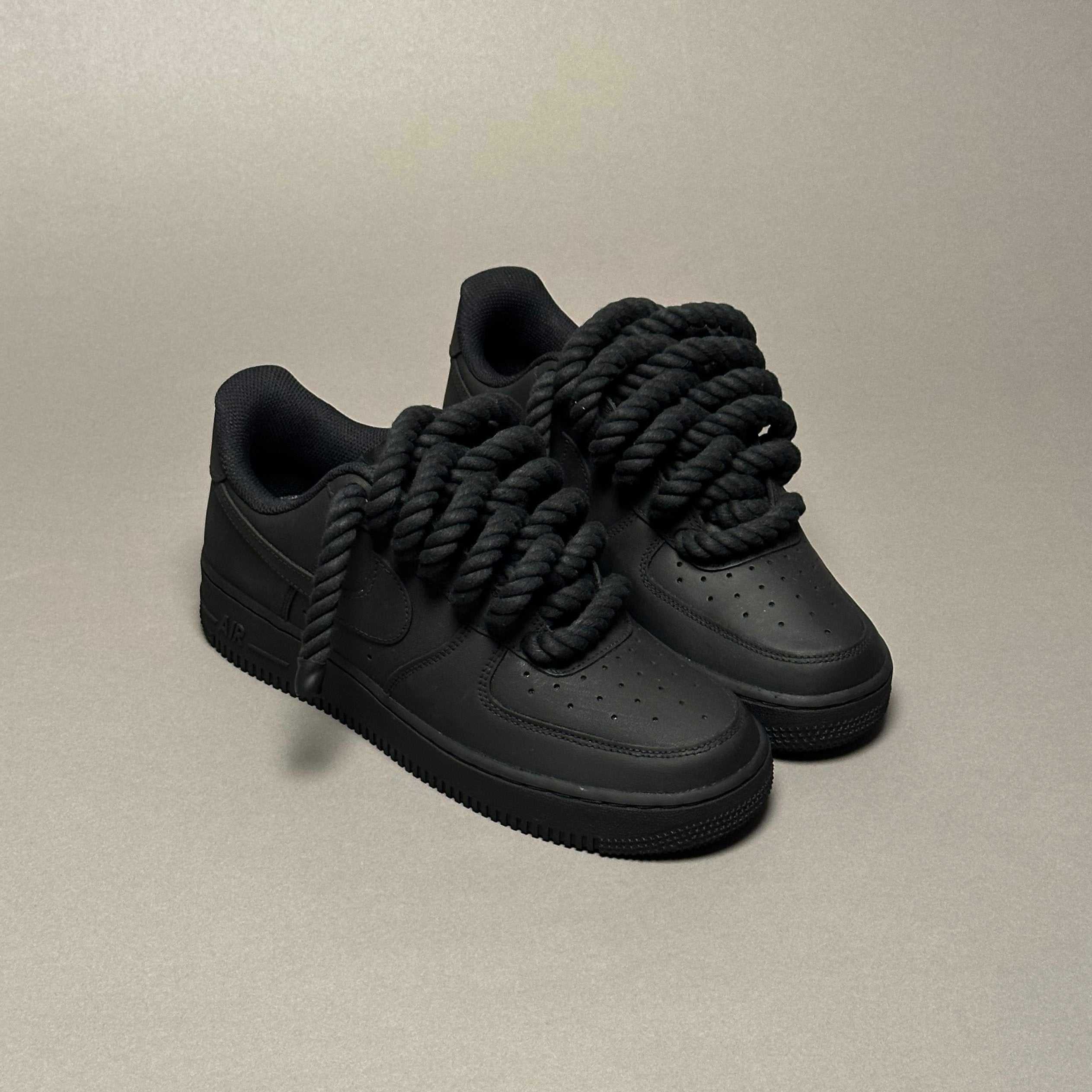 Nike Air Force 1 Matte Black “Rope Laces Black” V1