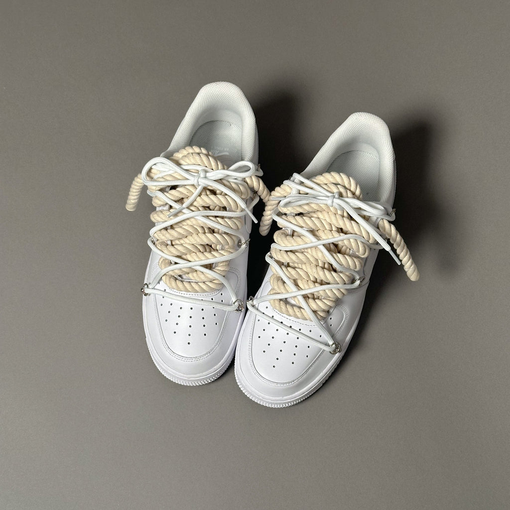 Nike Air Force 1 “Rope Laces Cream" Triple White