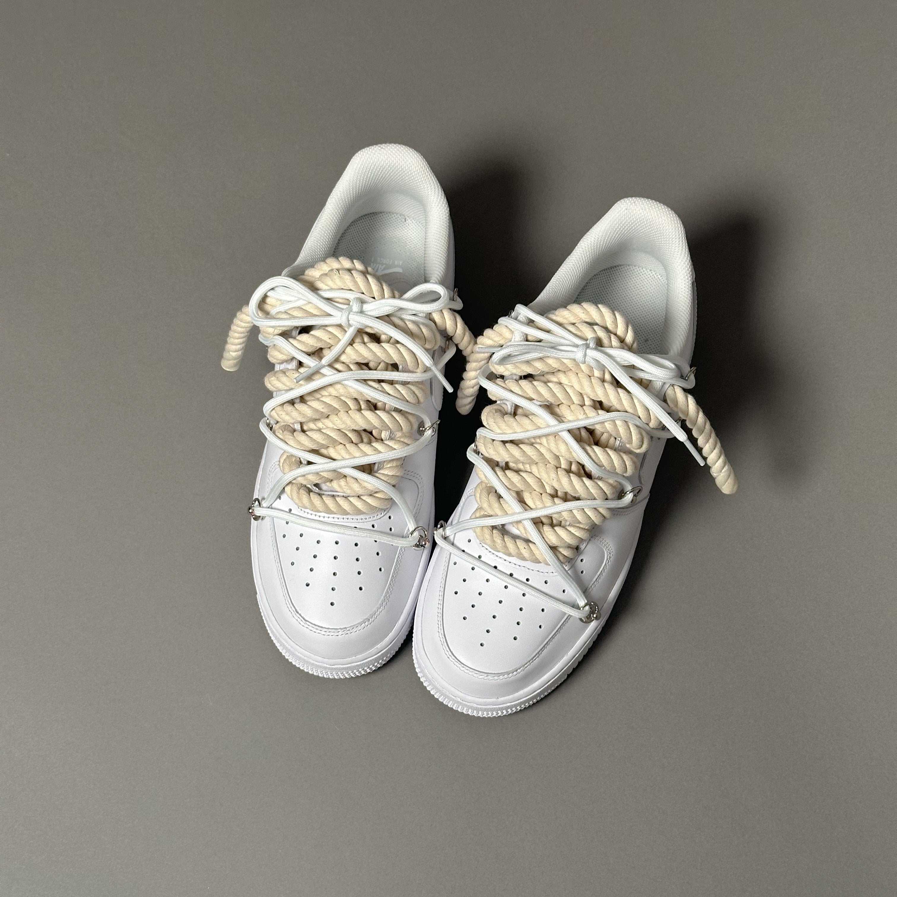 Nike Air Force 1 “Rope Laces Cream" Triple White