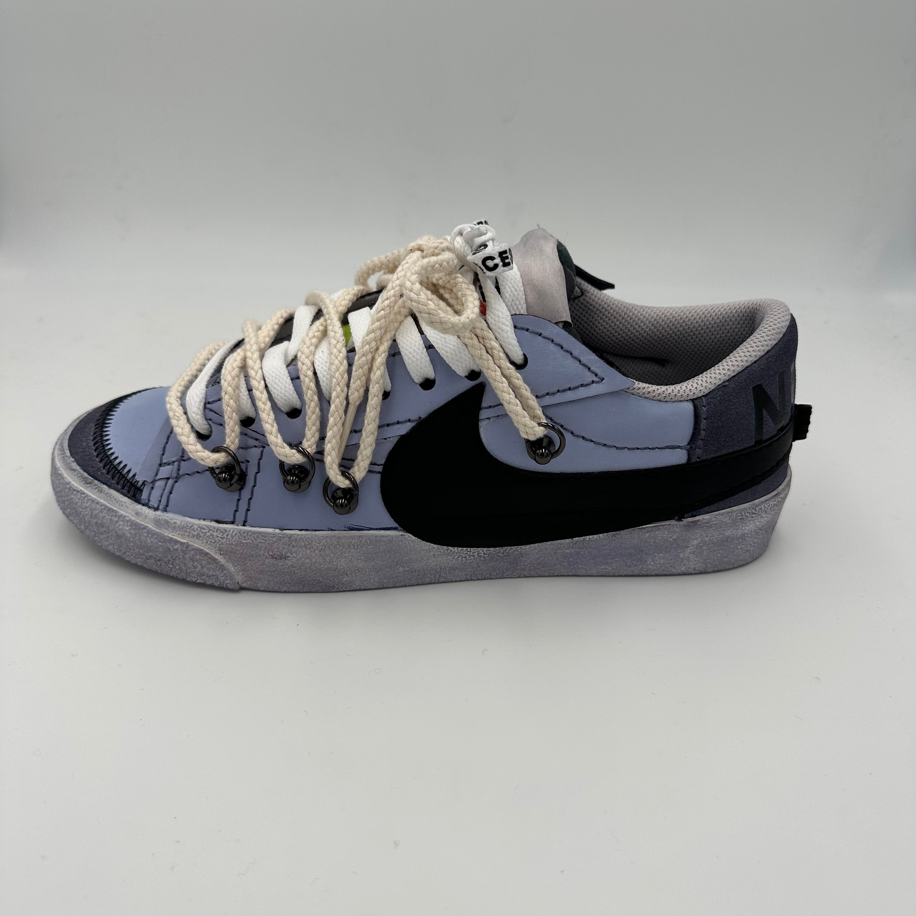 Nike Blazer Low '77 Jumbo Charcoal Grey White “Over Laces Rope”